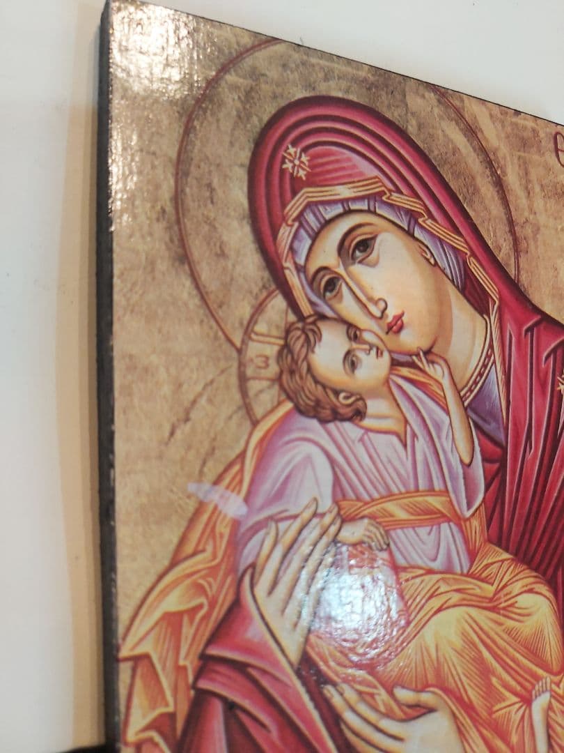 ルーマニア イコン 木製イコン 聖母子 マリア様 キリスト 正教 ルーマニア製