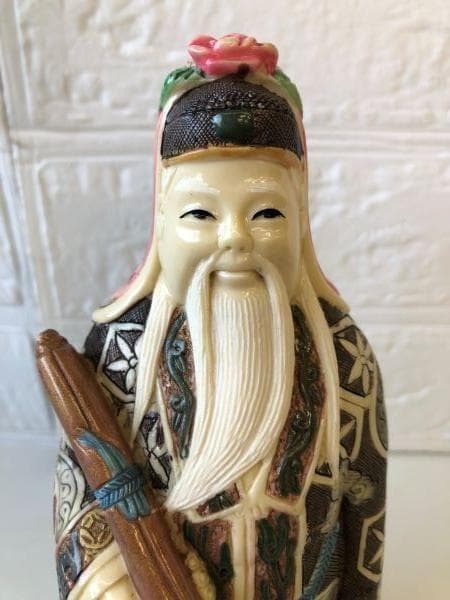 Y リユース 中国 置物 人物 アンティーク 人形 美術品 インテリア S