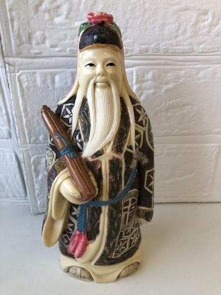 Y リユース 中国 置物 人物 アンティーク 人形 美術品 インテリア S