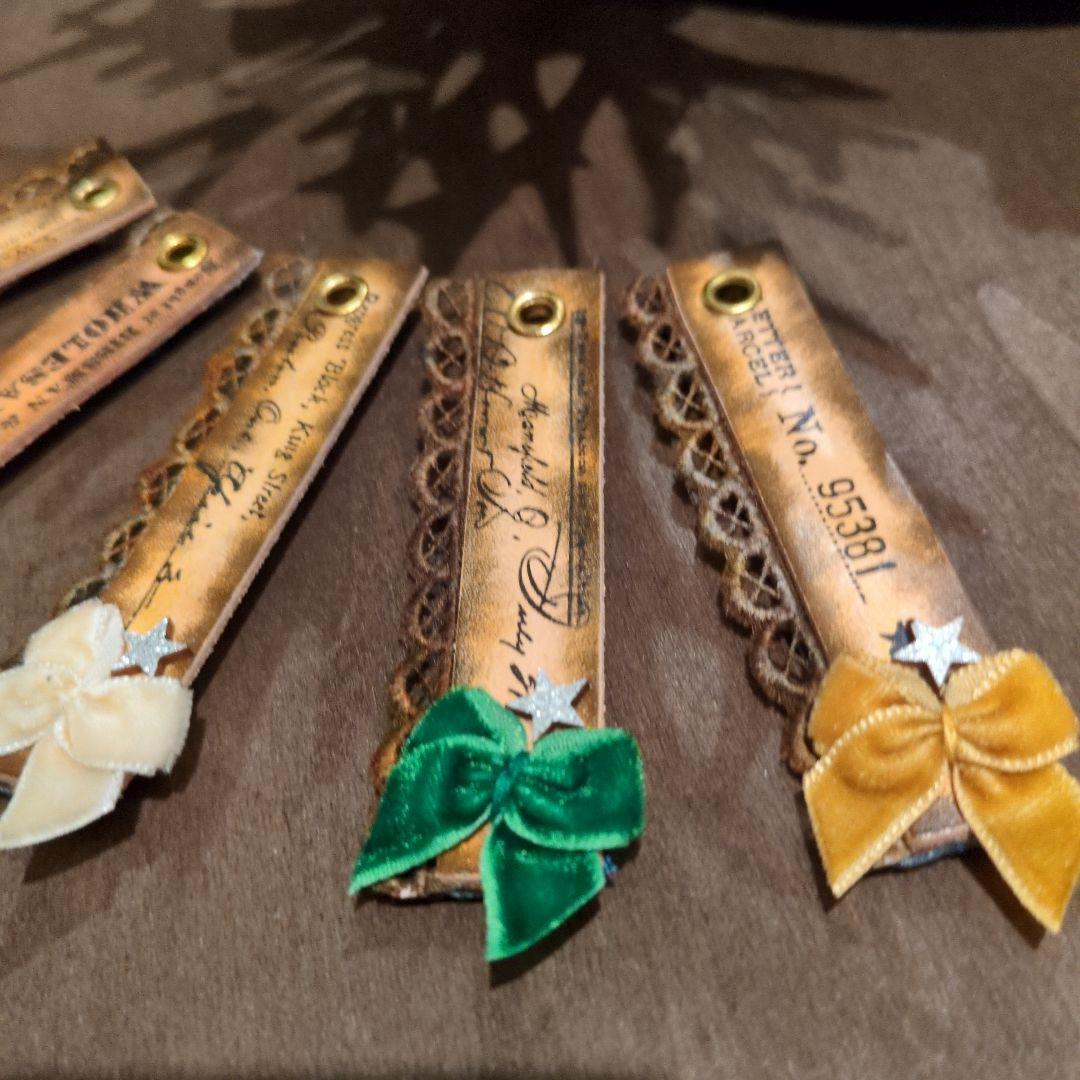 デニムリメイク☆レトロクラシックシャビーChristmasタグ✨️スタンダード色