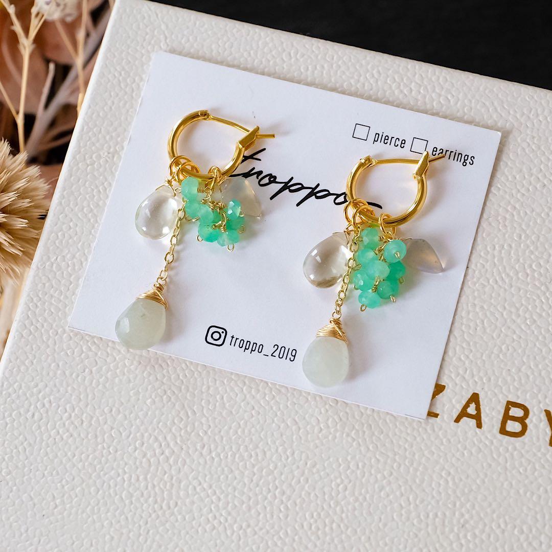 リビアングラス着せ替えピアス/イヤリング