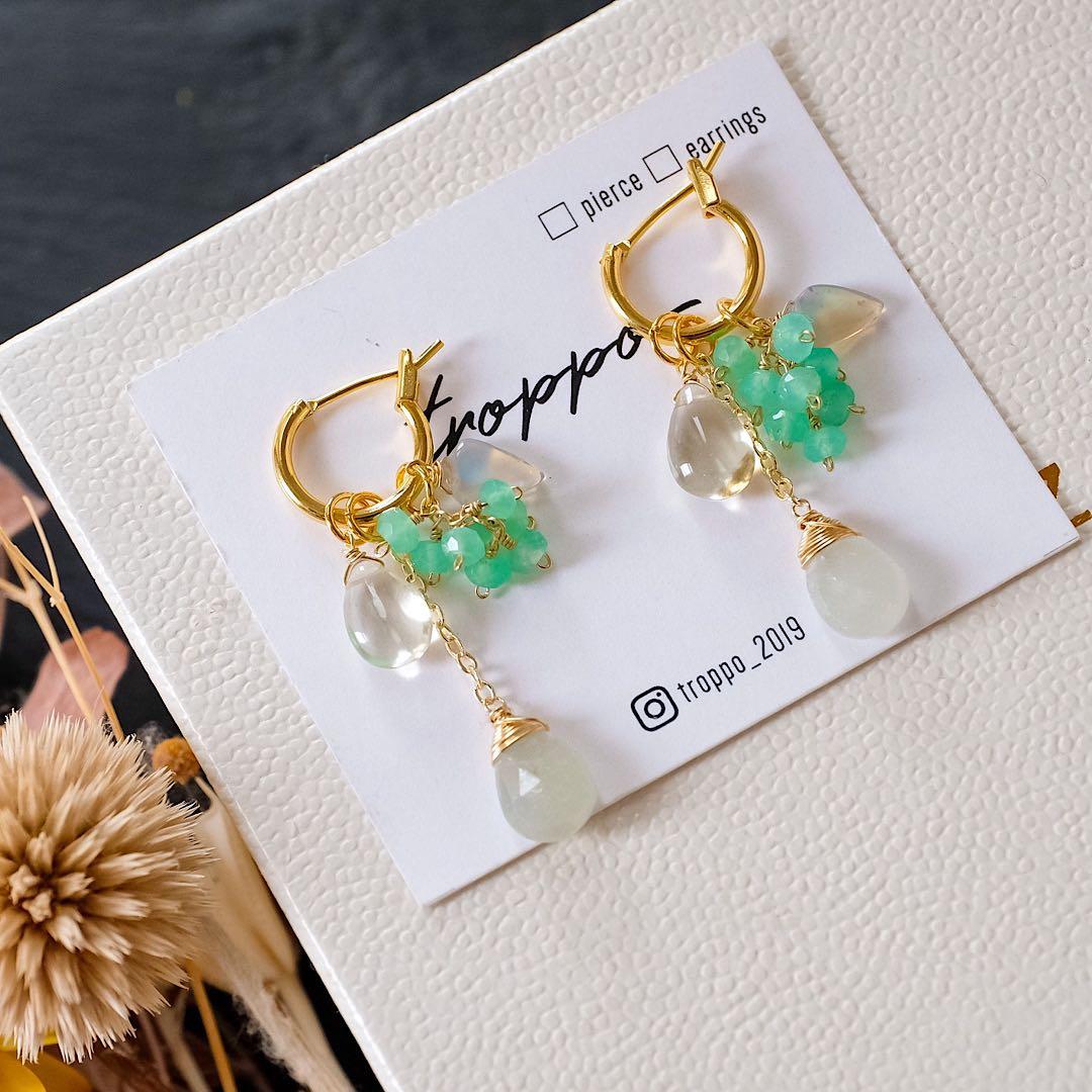 リビアングラス着せ替えピアス/イヤリング