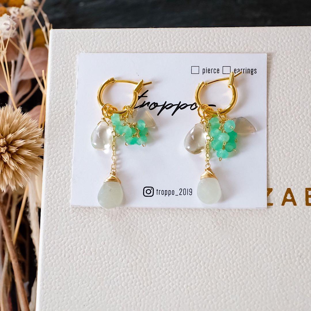 リビアングラス着せ替えピアス/イヤリング