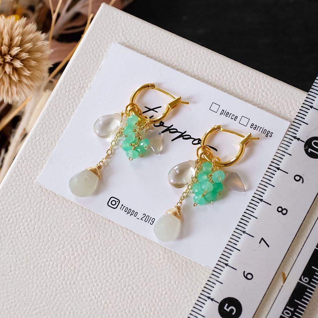 リビアングラス着せ替えピアス/イヤリング