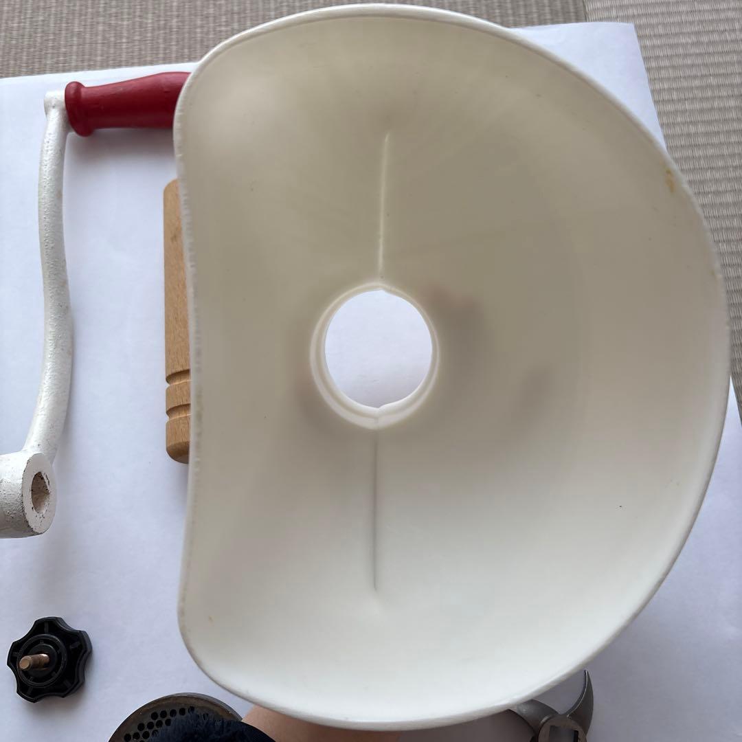 BONNY 手動ミンサー 手廻し式　味噌作り　白　ホワイト