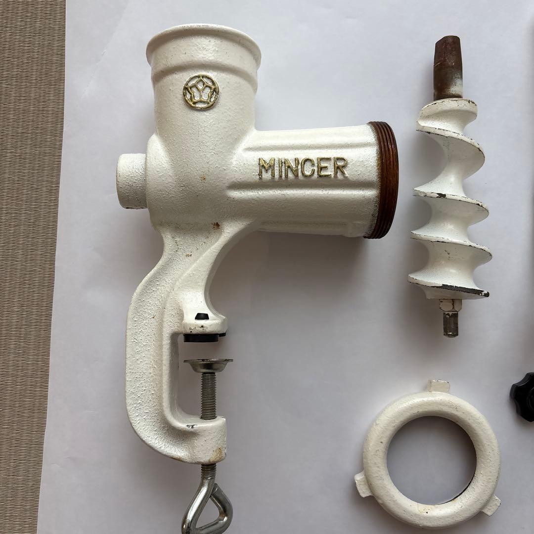 BONNY 手動ミンサー 手廻し式　味噌作り　白　ホワイト