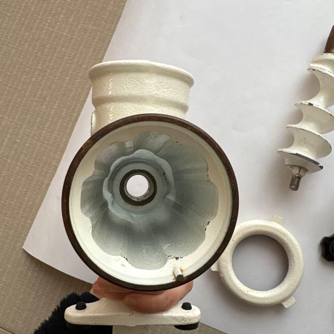 BONNY 手動ミンサー 手廻し式　味噌作り　白　ホワイト