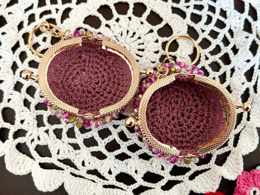 手作り ビーズがま口 2個セット♡ No.19 & 21 ビーズがま口の作り方 - no