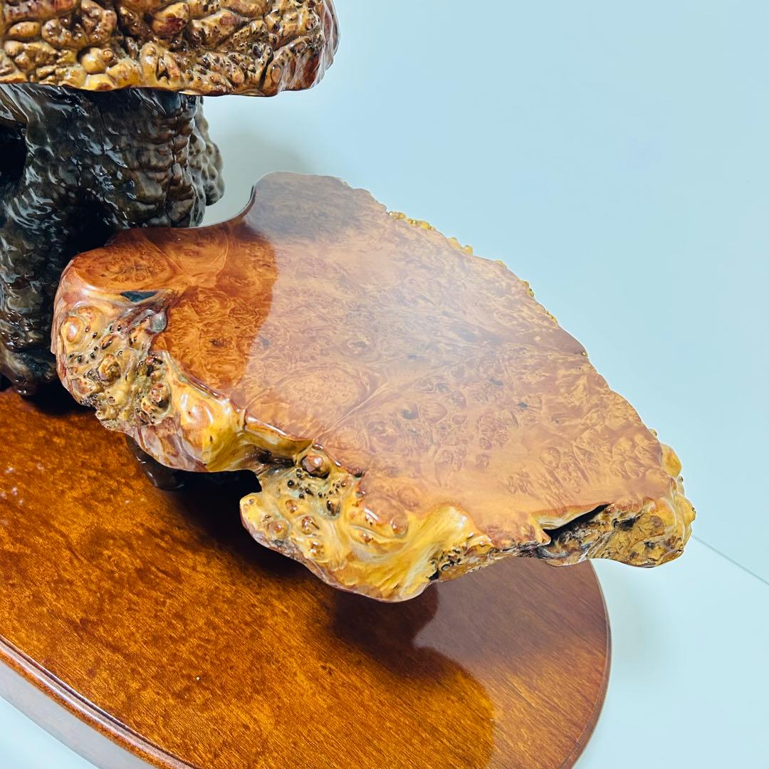 【超希少】本花梨瘤 玉杢 二段飾り台 花台 オブジェ 置物棚 飾棚 盆栽台