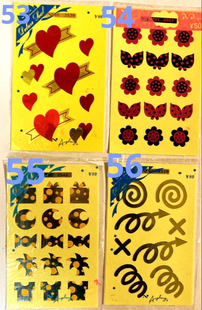 新80種バラ売りシール 昭和レトロ アイアムシール、エンジェルソング