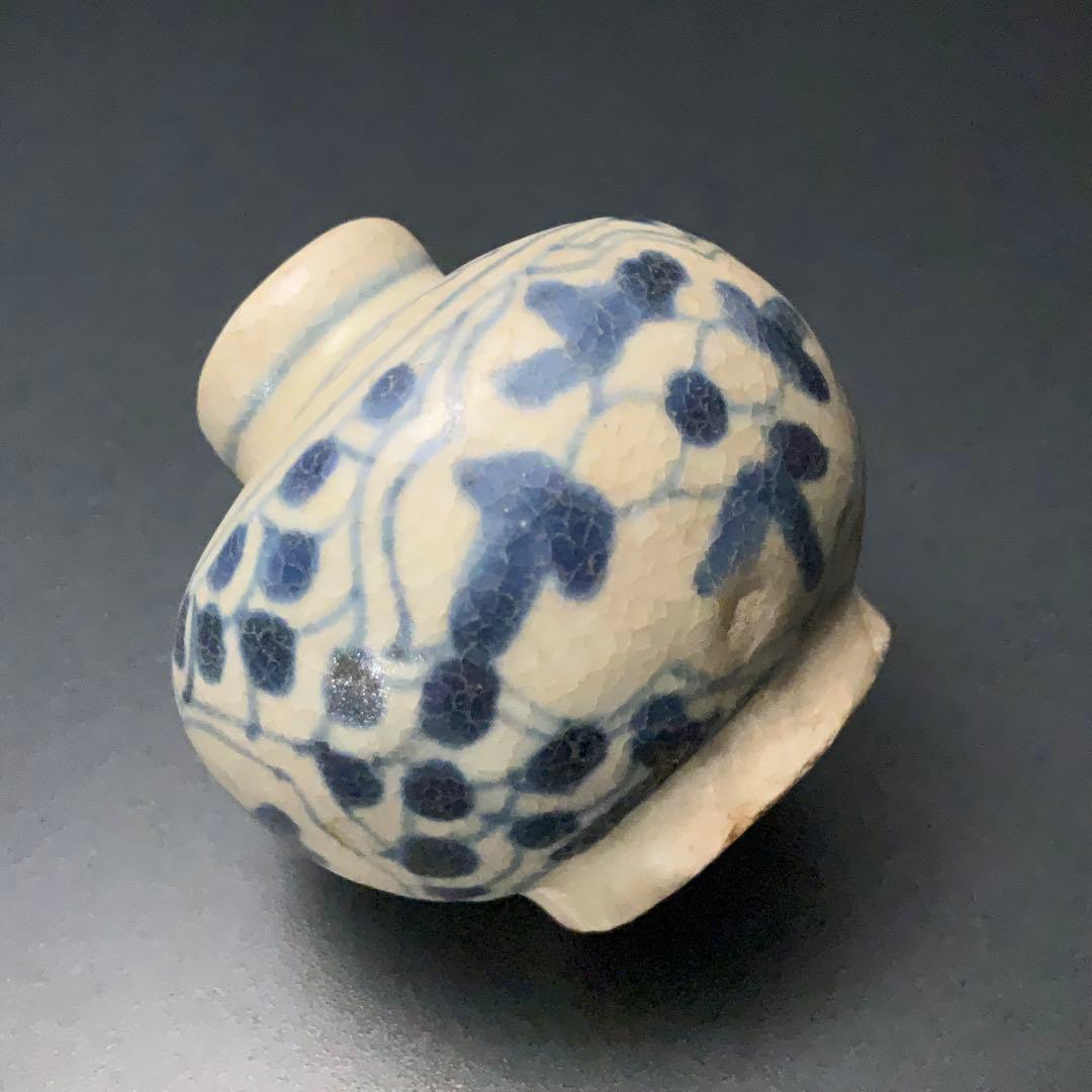 安南染付花図小壺 骨董 アンティーク ベトナム R1392ダM - メルカリ