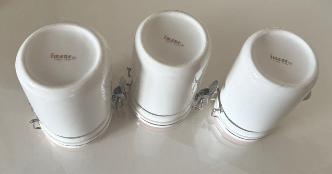 イマンオデット密封瓶３個セット陶器