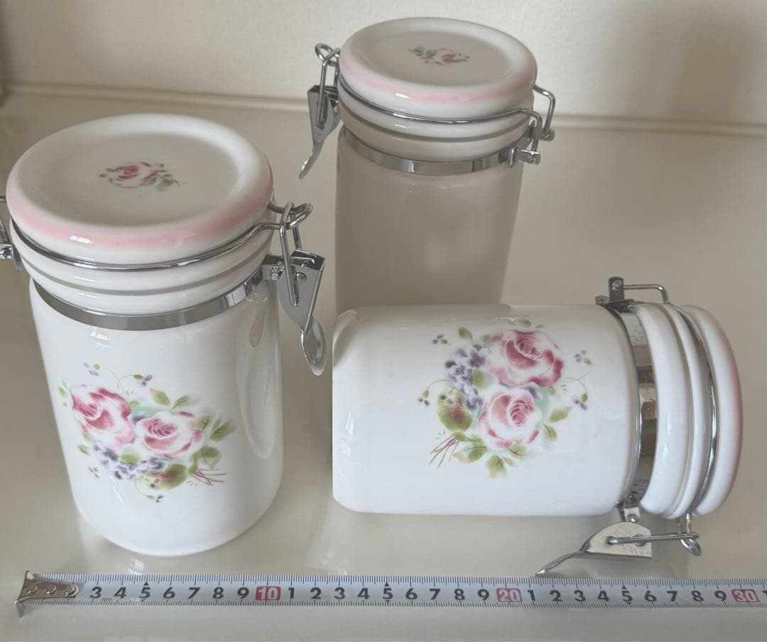 イマンオデット密封瓶３個セット陶器