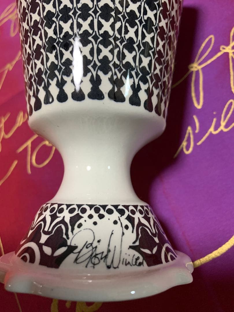 ビヨンヴィンブラッド　ニモール窯のビンテージのレアなコップ型花瓶！ペン立てにも！