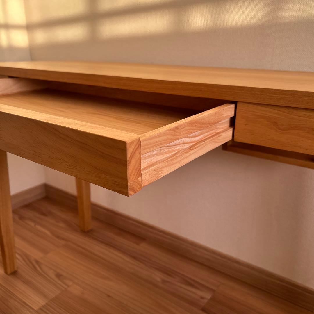 【美品】ベルメゾン パソコンデスク 木製 ナチュラル 学習机 100×40 cm