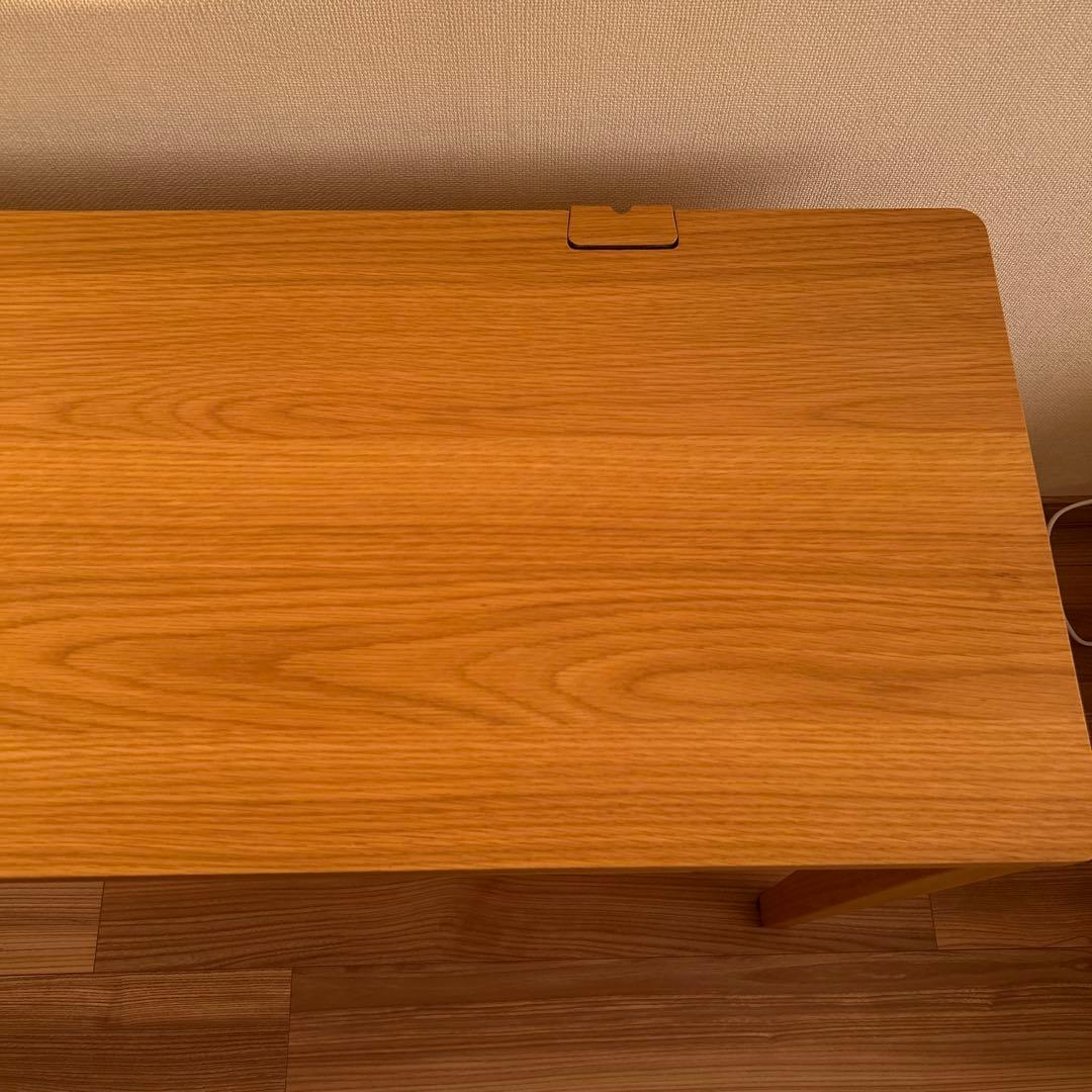 【美品】ベルメゾン パソコンデスク 木製 ナチュラル 学習机 100×40 cm