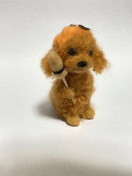 見本品 ハロウィーン 羊毛フェルトトイプードル トイプードル
