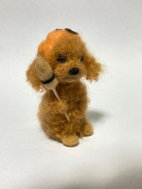 見本品 ハロウィーン 羊毛フェルトトイプードル トイプードル