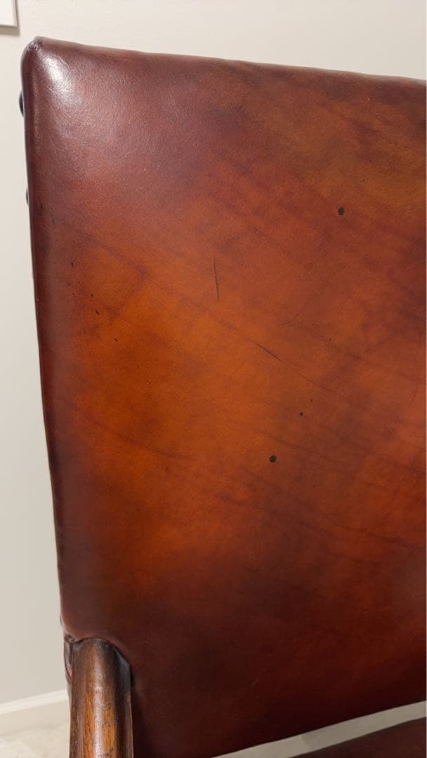 最終セール‼️クラシック ダークブラウン レザー椅子