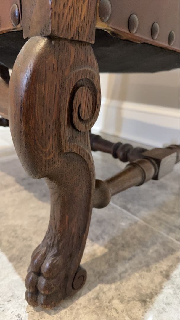 最終セール‼️クラシック ダークブラウン レザー椅子