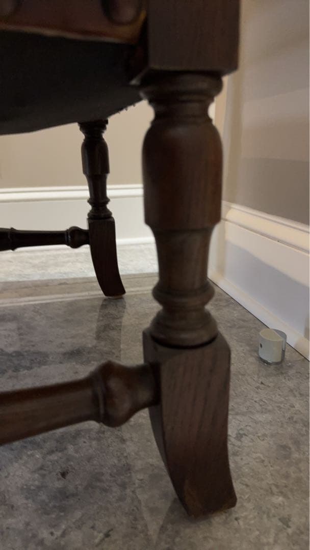 最終セール‼️クラシック ダークブラウン レザー椅子