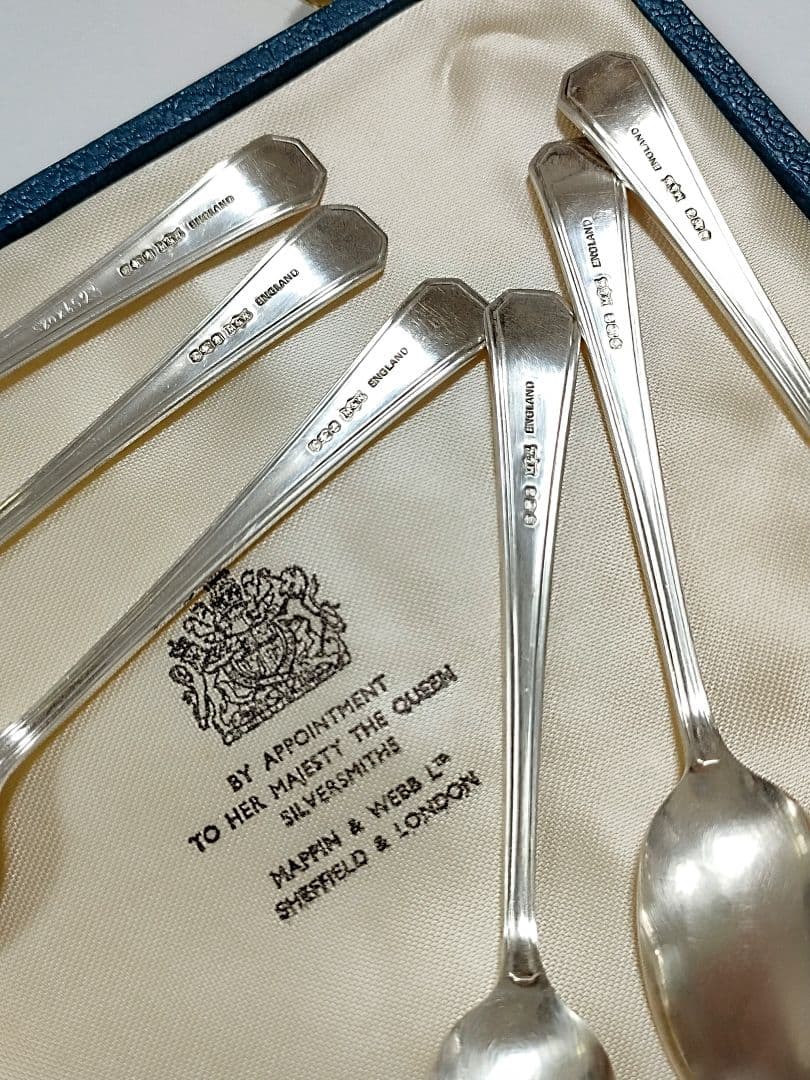 ●5393マッピン＆ウェッブ/イギリス製スターリングシルバー スプーンセット6本