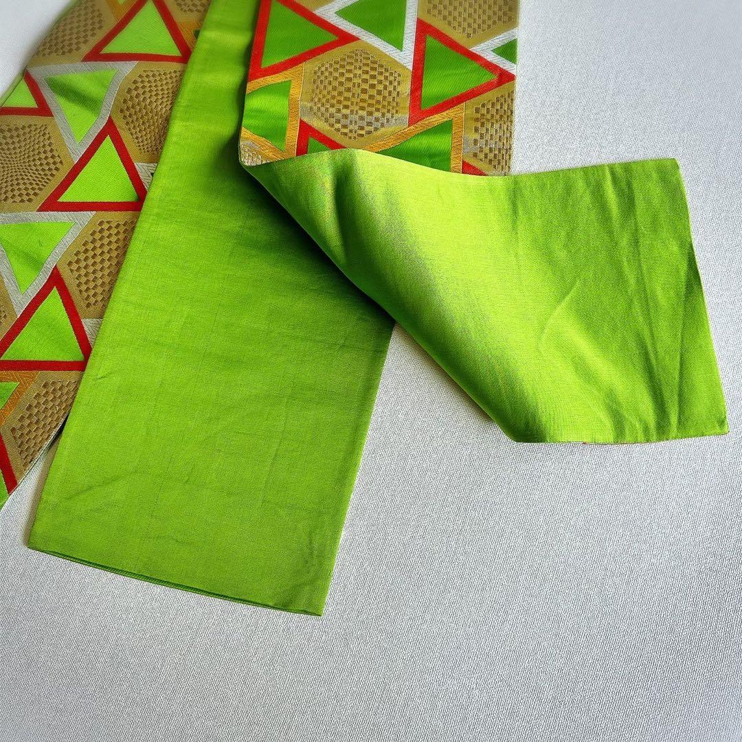 フルセット 七五三 7歳女の子長着＆長襦袢＆帯＆小物　赤　地紋　紗綾形　牡丹　桜