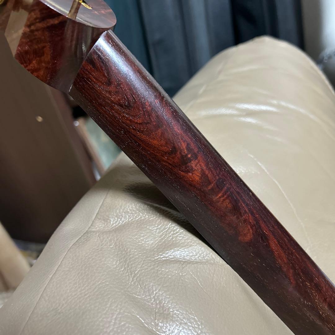 花柄の津軽三味線　太棹　紅木