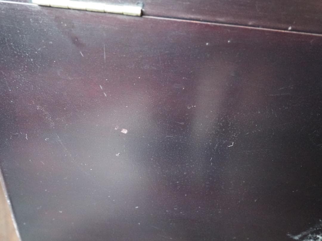 鏡台　鏡付き　引き出し　チェスト　小物入れ　黒漆