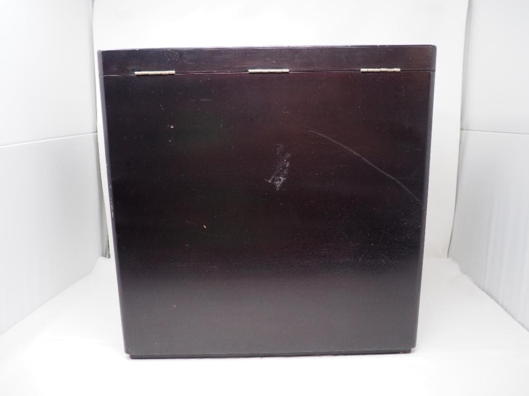 鏡台　鏡付き　引き出し　チェスト　小物入れ　黒漆