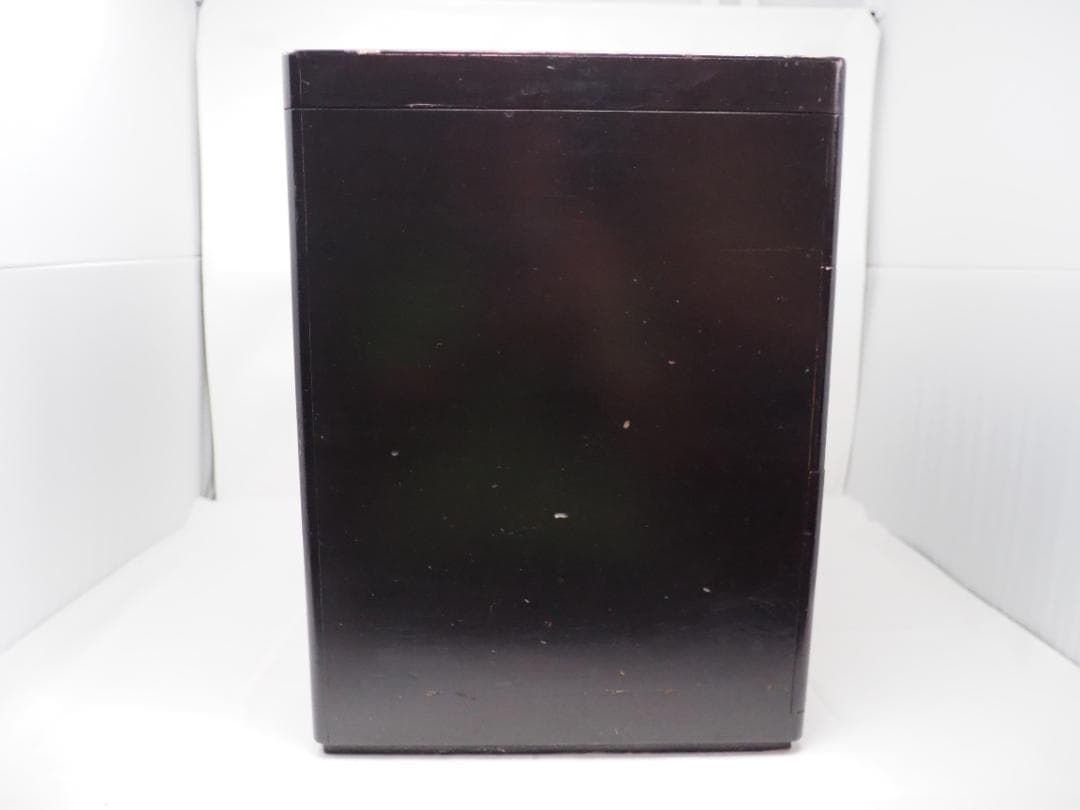 鏡台　鏡付き　引き出し　チェスト　小物入れ　黒漆