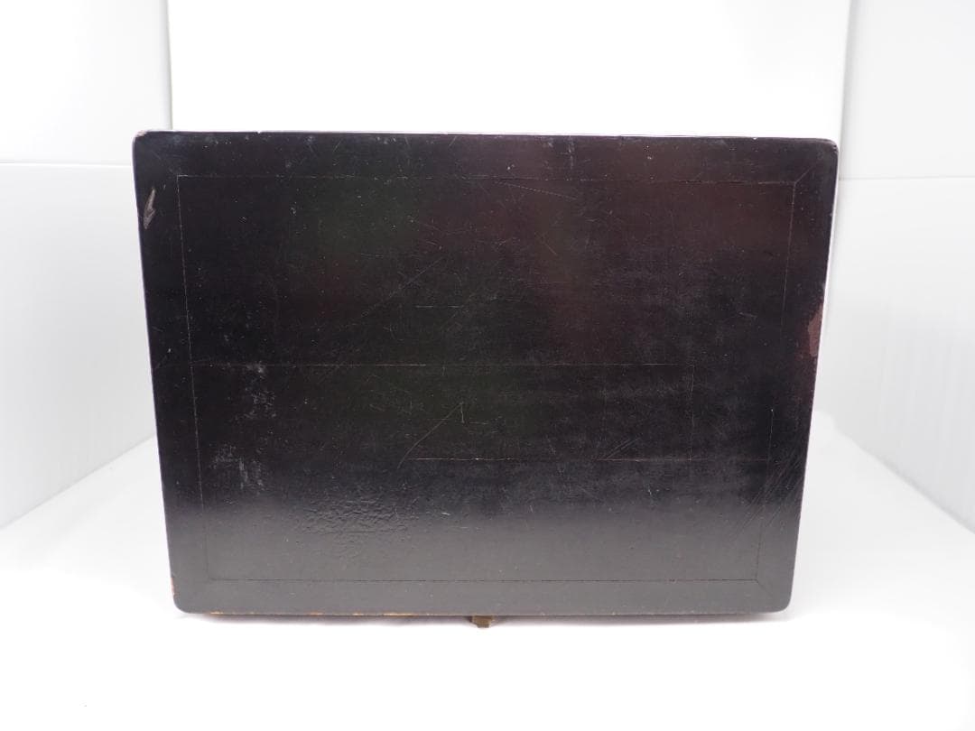 鏡台　鏡付き　引き出し　チェスト　小物入れ　黒漆