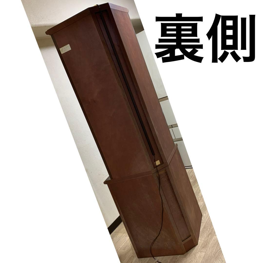 ヴィンテージ東海家具木製コーナーキャビネット ガラス棚付き