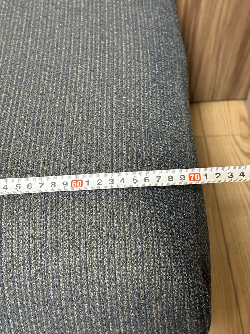 ダークブルー ファブリック オットマン　大幅値下げ中です❗️