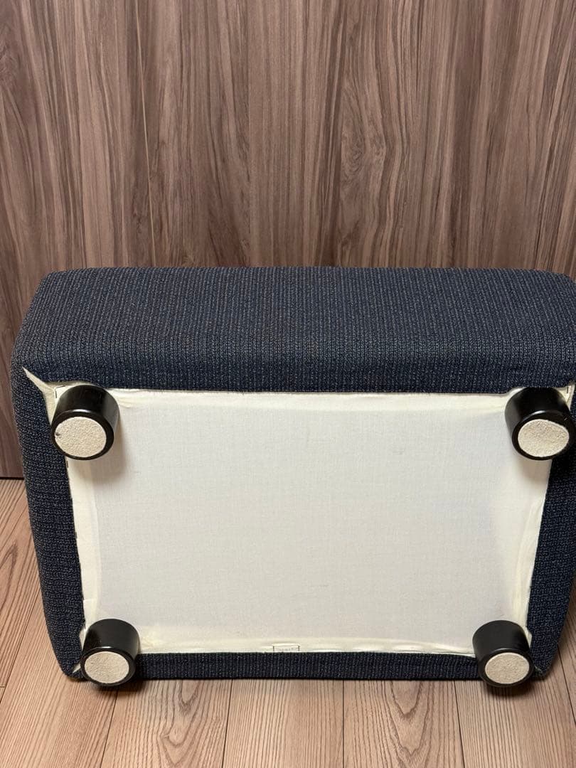 ダークブルー ファブリック オットマン　大幅値下げ中です❗️