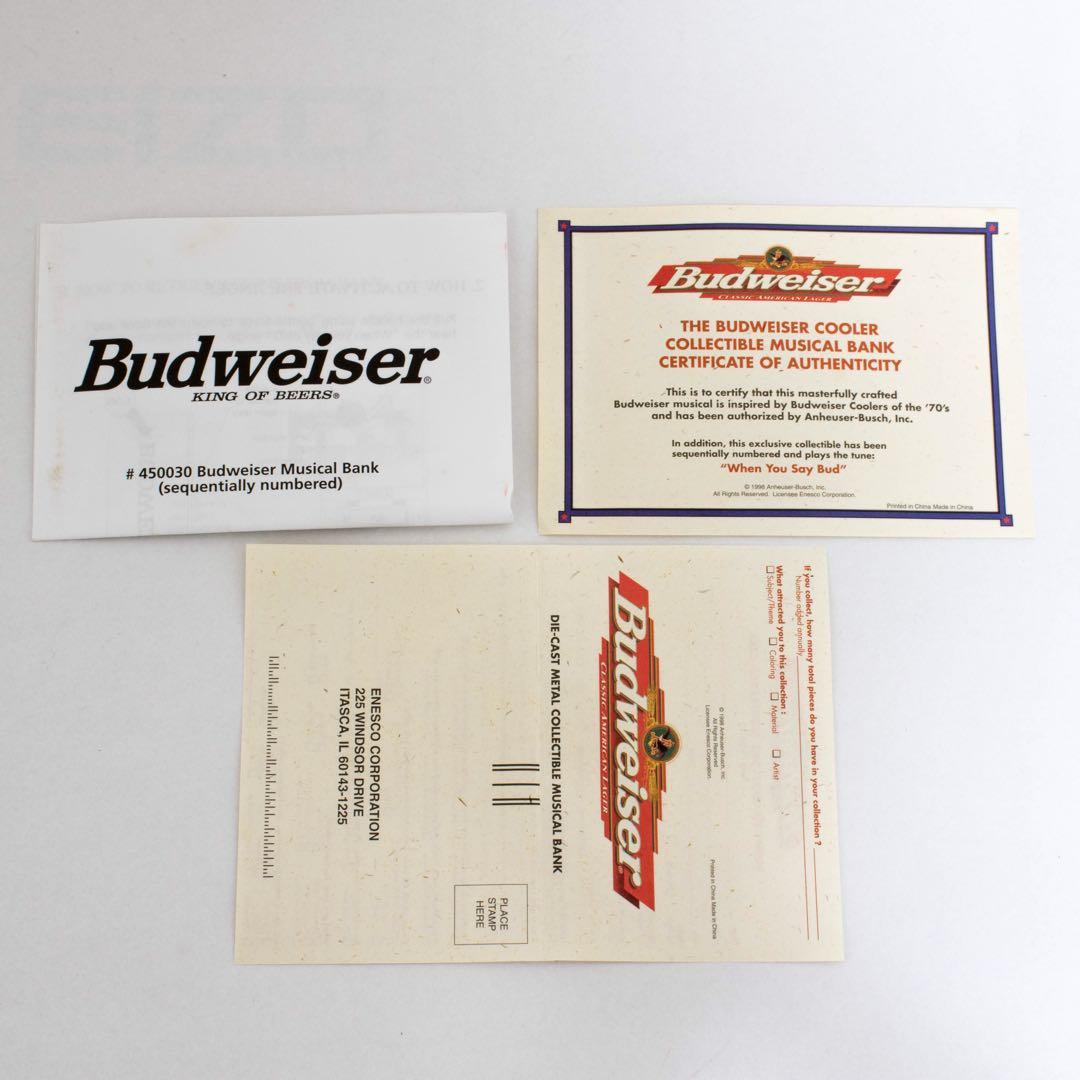 匿名配送]訳あり品 バドワイザー 冷蔵庫 貯金箱 ミュージック バンク