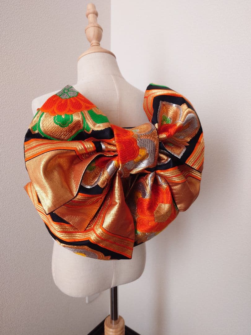 正絹　七五三　ハーフ成人式　ジュニア帯　大人用袋帯からの作り帯　1点物