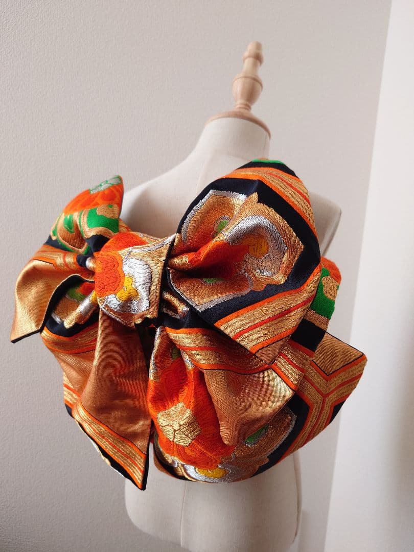 正絹　七五三　ハーフ成人式　ジュニア帯　大人用袋帯からの作り帯　1点物