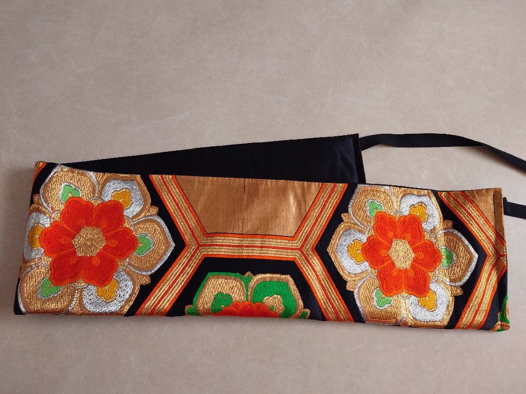 正絹　七五三　ハーフ成人式　ジュニア帯　大人用袋帯からの作り帯　1点物