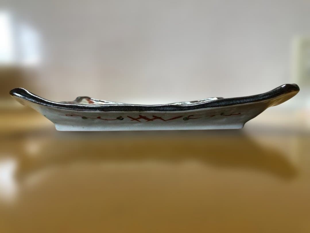 九谷焼 手描赤絵兎四角”中皿” 10客 ※バラ売り・アソート売り可