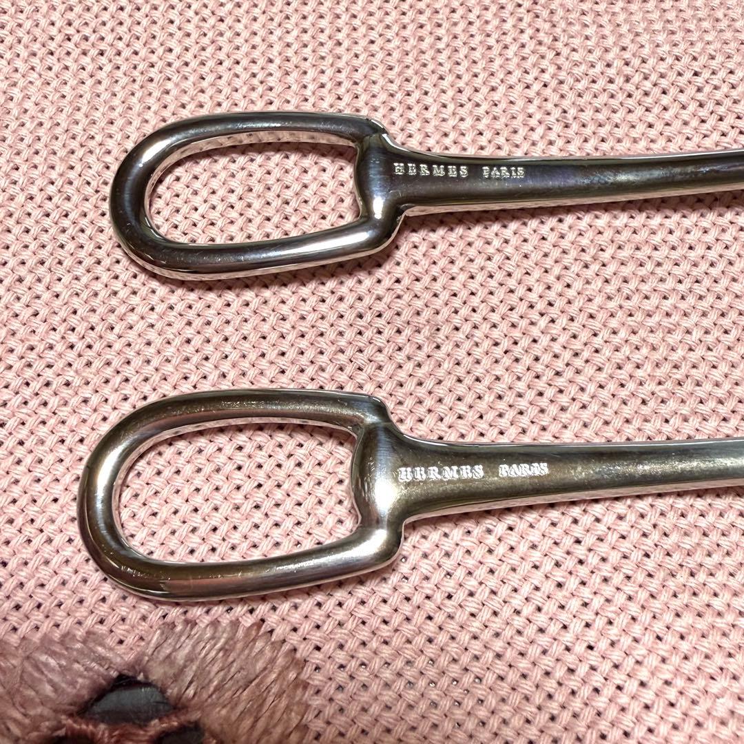 【未使用品】HERMES アトラージュ ティースプーン 2本セット(バラ売り可)