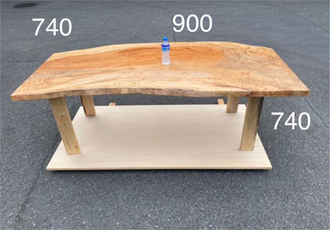 即購入OK] 栃(とち)ダイニングテーブル 総無垢材極上杢 新品未使用