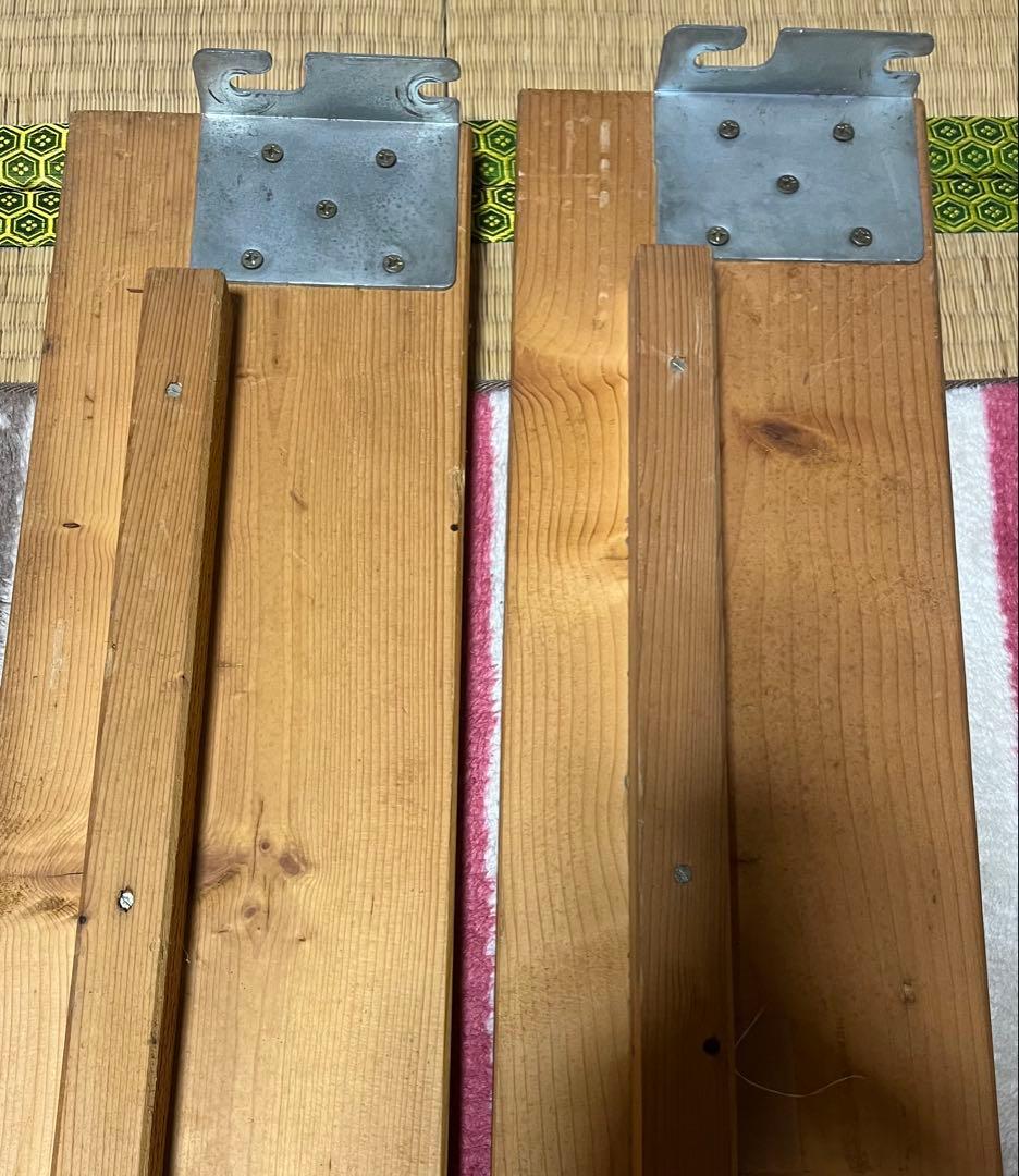 木製和式ダブルベッド、畳マットレス付き