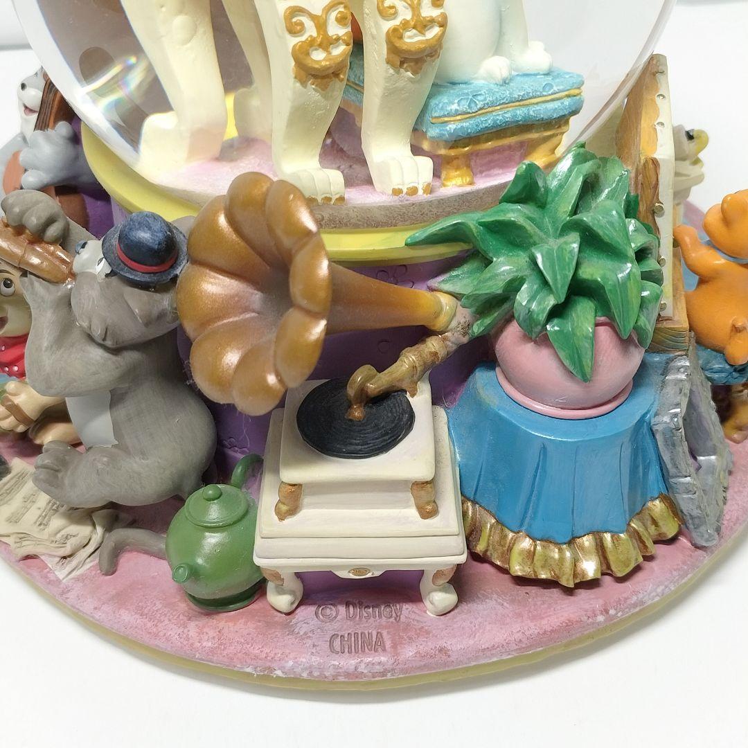 当時物 ディズニー おしゃれキャット スノードーム オルゴール スノーグローブ