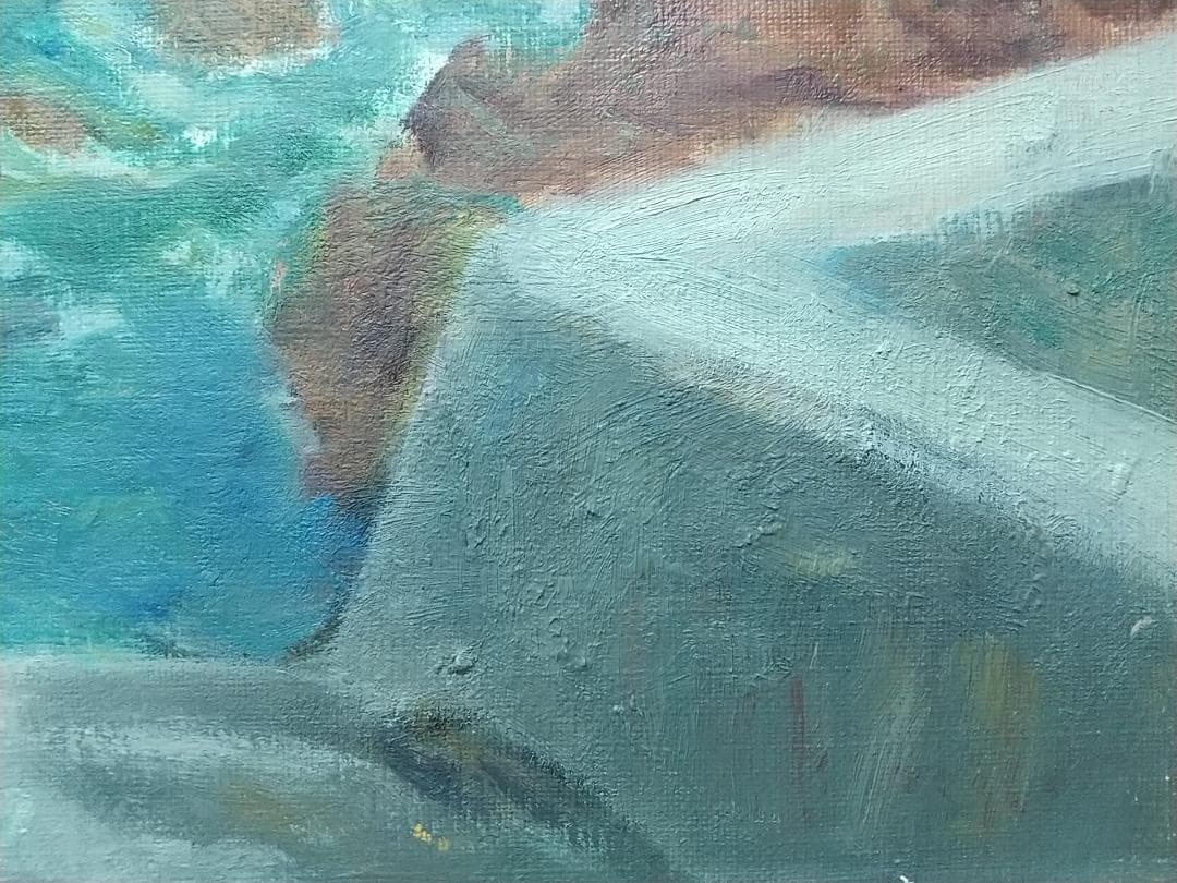 F8「雲流れる房州白浜」 絵画