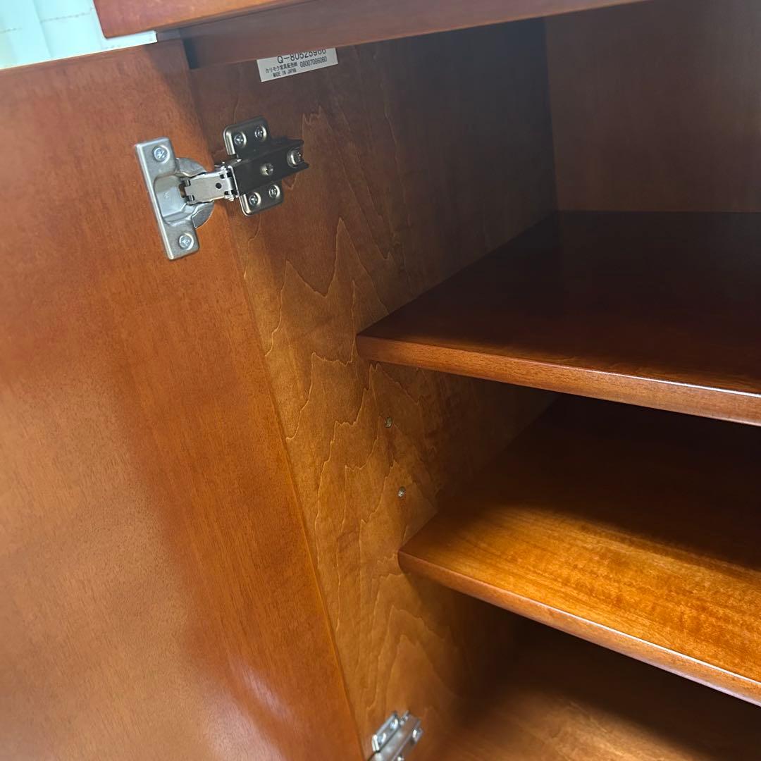 極希少カリモク　アラード　突板　ダイヤモンド貼り　サイドボード　キャビネット②