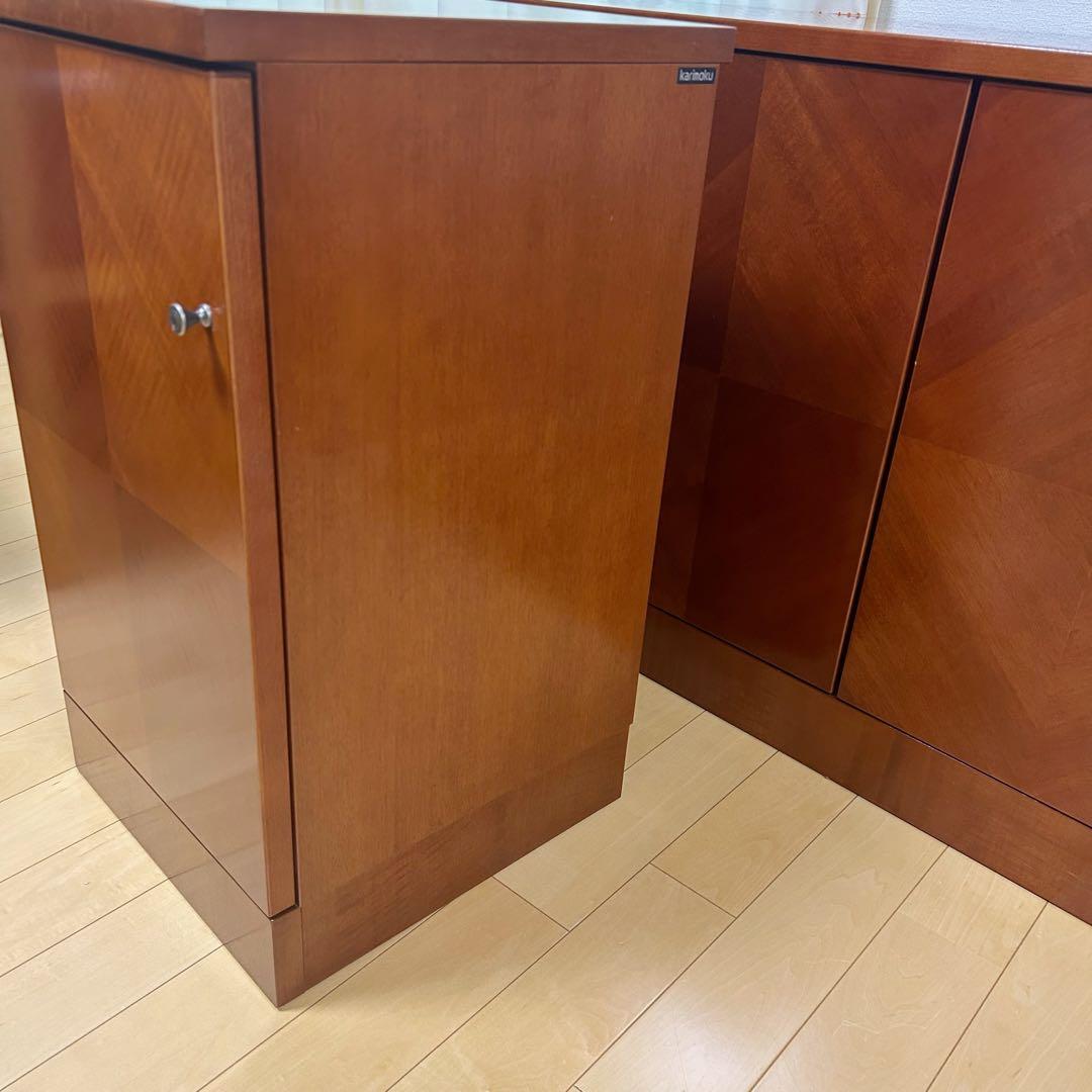 極希少カリモク　アラード　突板　ダイヤモンド貼り　サイドボード　キャビネット②