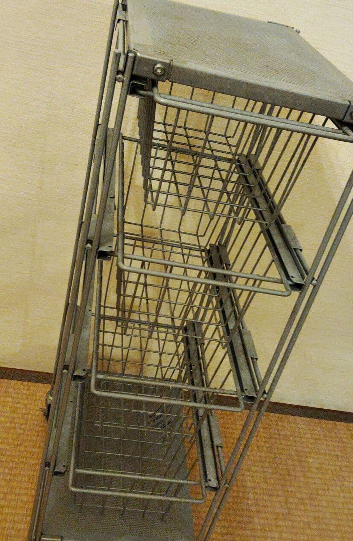 最終価格MUJI4段スチールラック キャスター付き