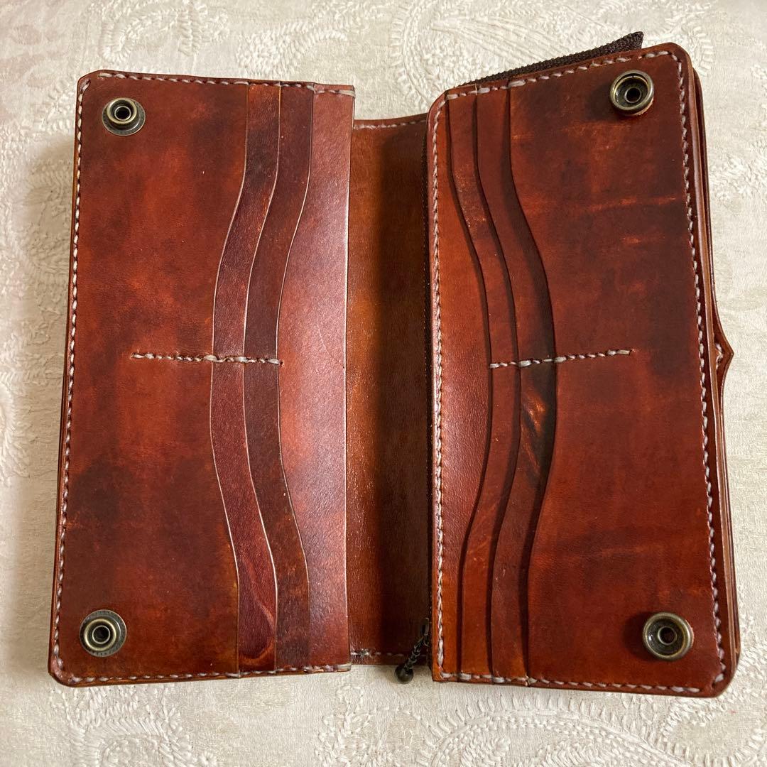 本革　ロングウォレット