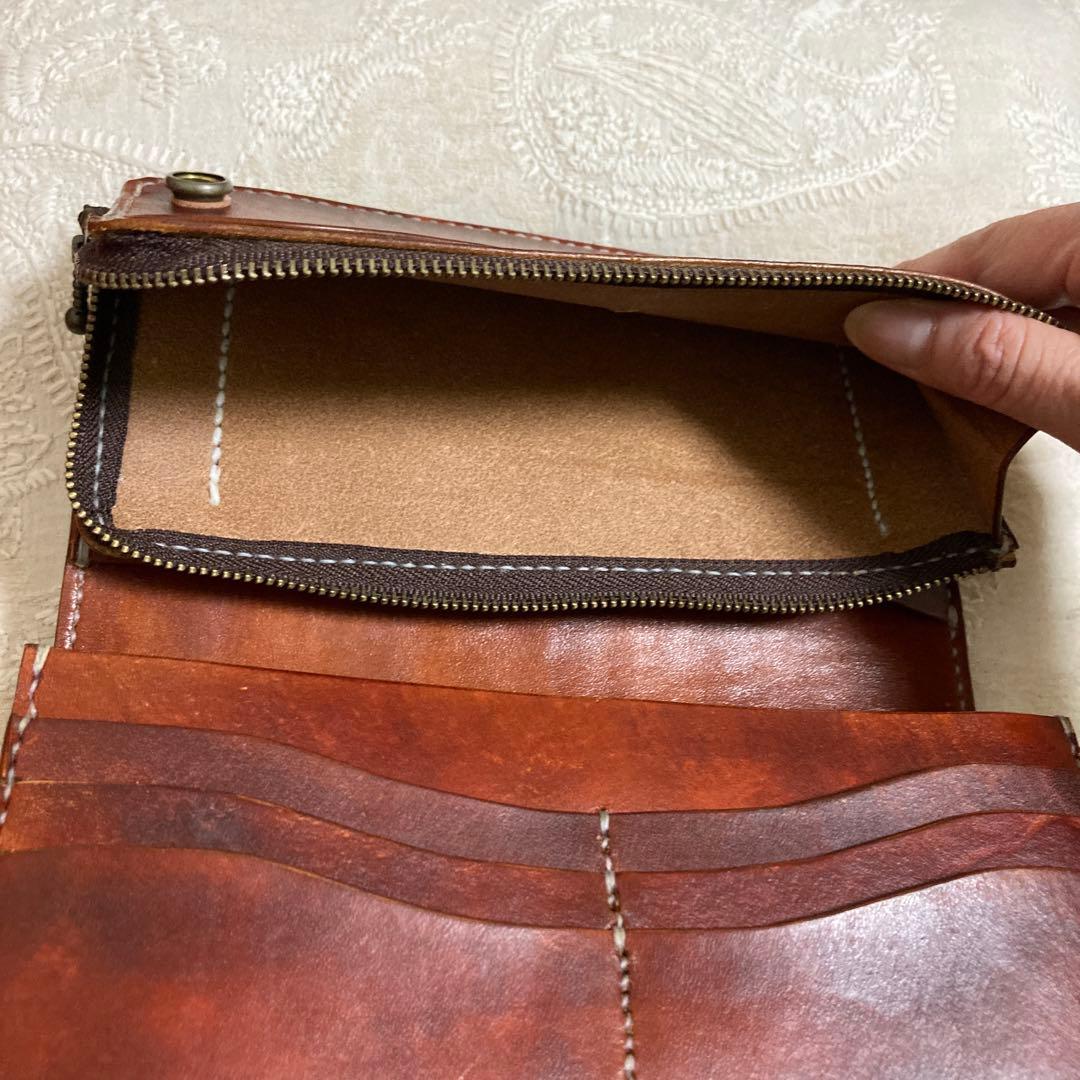 本革　ロングウォレット